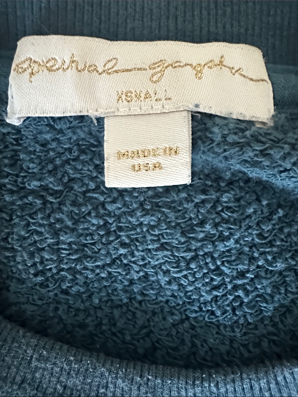 Spiritual Gangster Teal-Blue Crewneck Sweatshirt with White Star Motif - Picture 4 of 5
